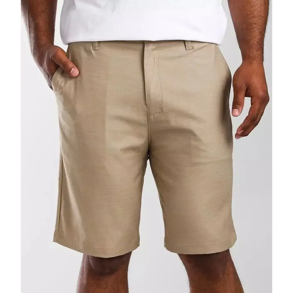 Hurley For Buckle Breathable Stretch Short 10' Inseam Khaki Stretch Mens 28
